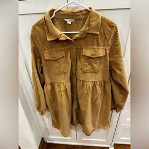 American Eagle Outfitters Tan Corduroy dress